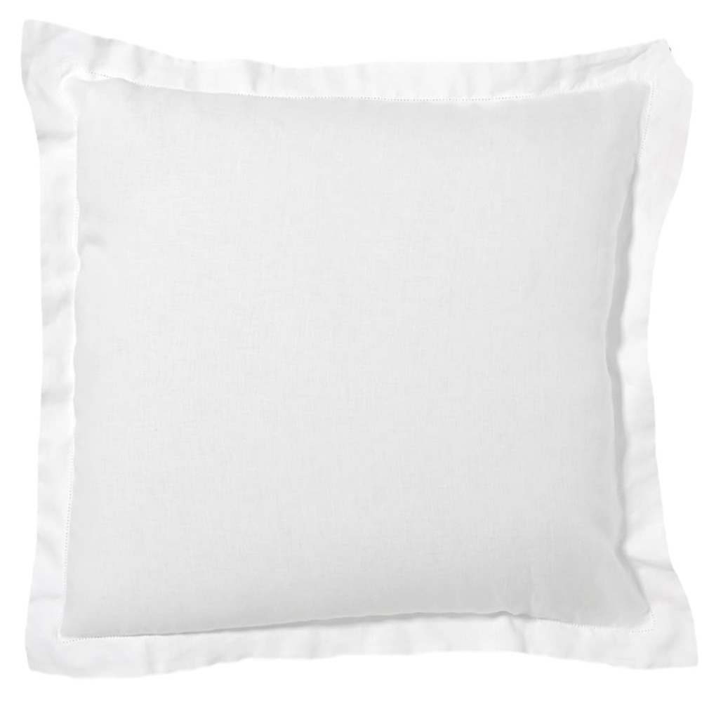 Pottery Barn White Belgian Flax Linen Euro Sham